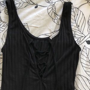 Ribbed Lace-up Tank